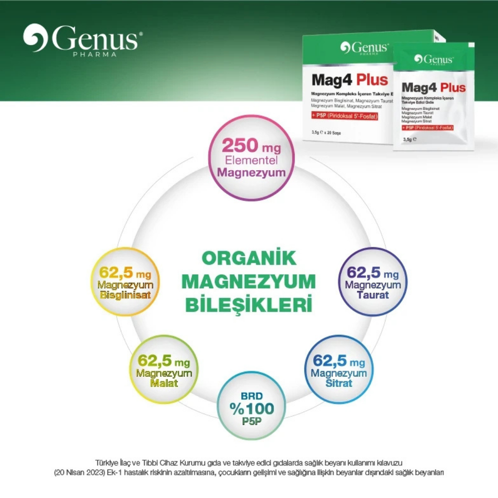 Mag4 Plus® Magnezyum Kompleks İçeren Takviye Edici Gıda